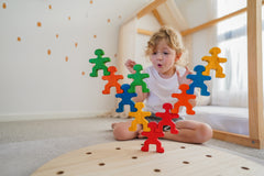 QToys Wooden Rainbow People