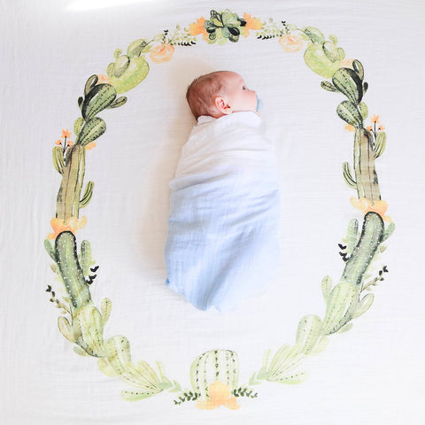 Desert Cactus - Organic Swaddle Blanket