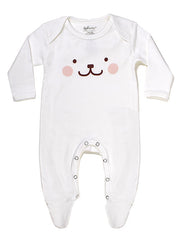 Happy Bear Footed Onesie - 100% Organic