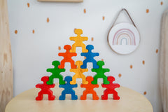 QToys Wooden Rainbow People