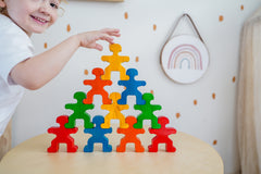 QToys Wooden Rainbow People