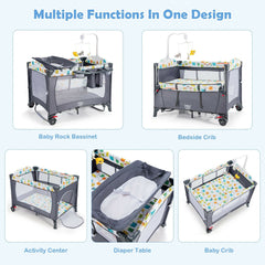 5 in 1 Foldable Baby Nursery Center