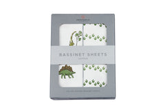 Dino Days and Dino Feet Cotton Bassinet Sheets