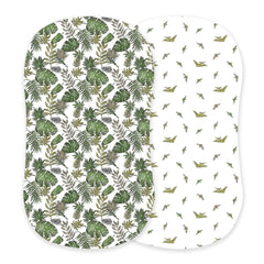 Jurassic Forest and Pteranodon Cotton Changing Pad Cover/Bassinet